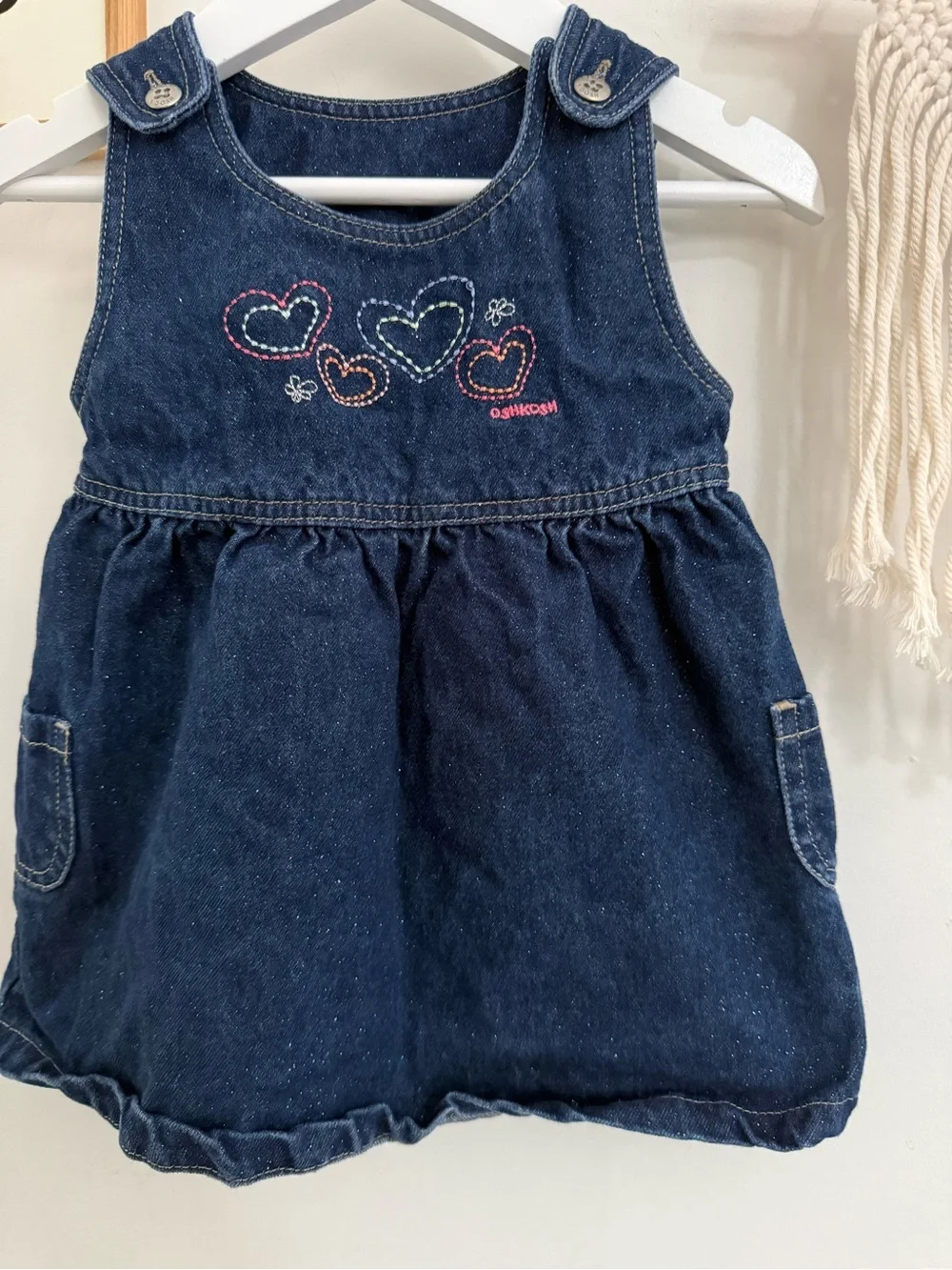 Y2K - 18m Oshkosh denim sparkly dress